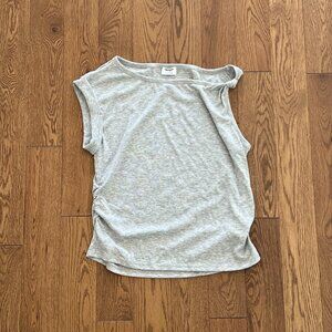 NWOT Cotton On Marlow Twist Shoulder Top Gray Asymmetric Neck Women’s Size L